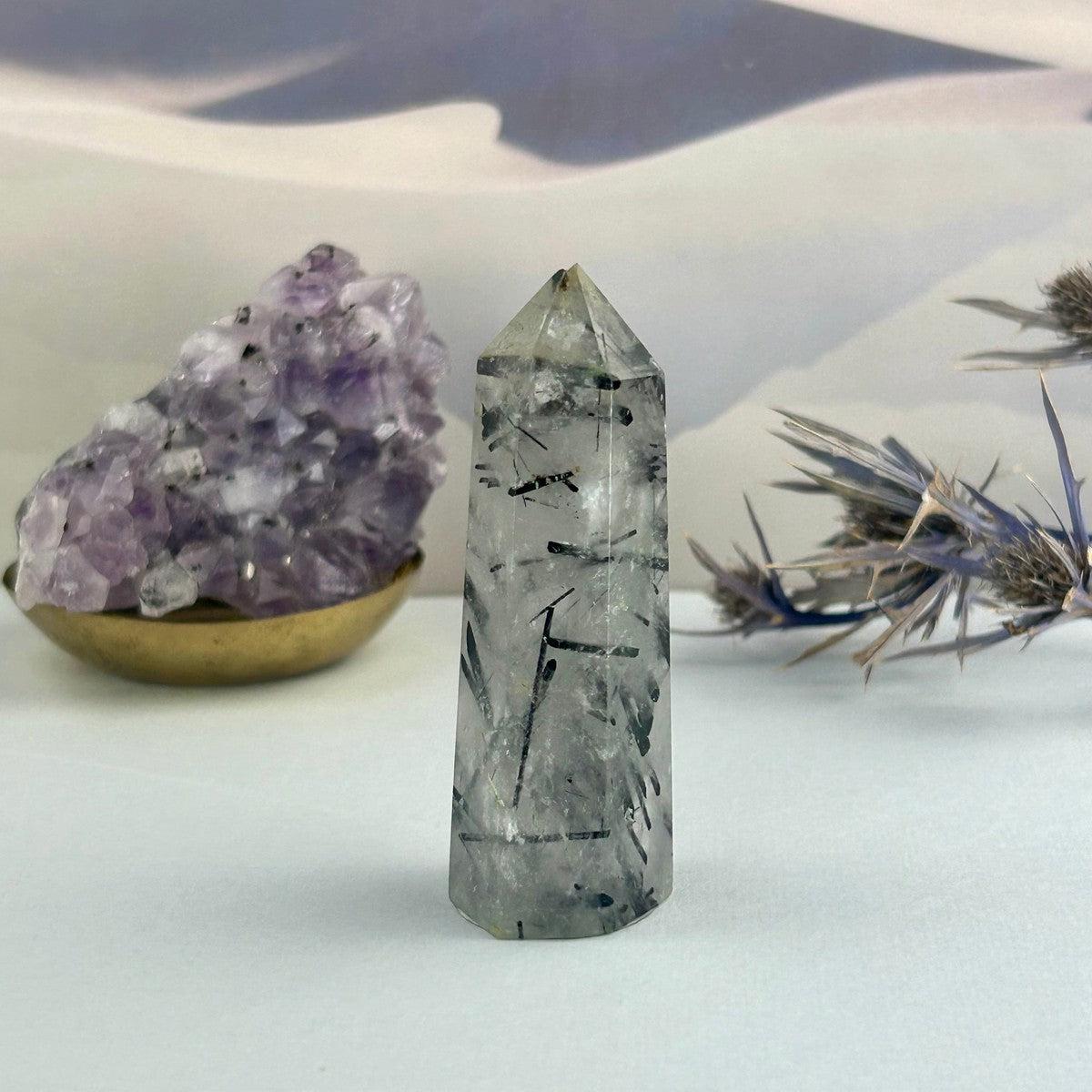 Tourmalated Quartz Crystal Points