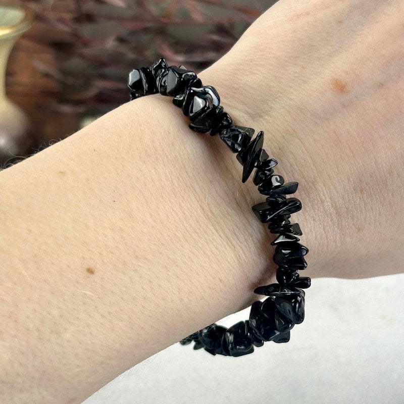 Black Stone Bead Bracelet