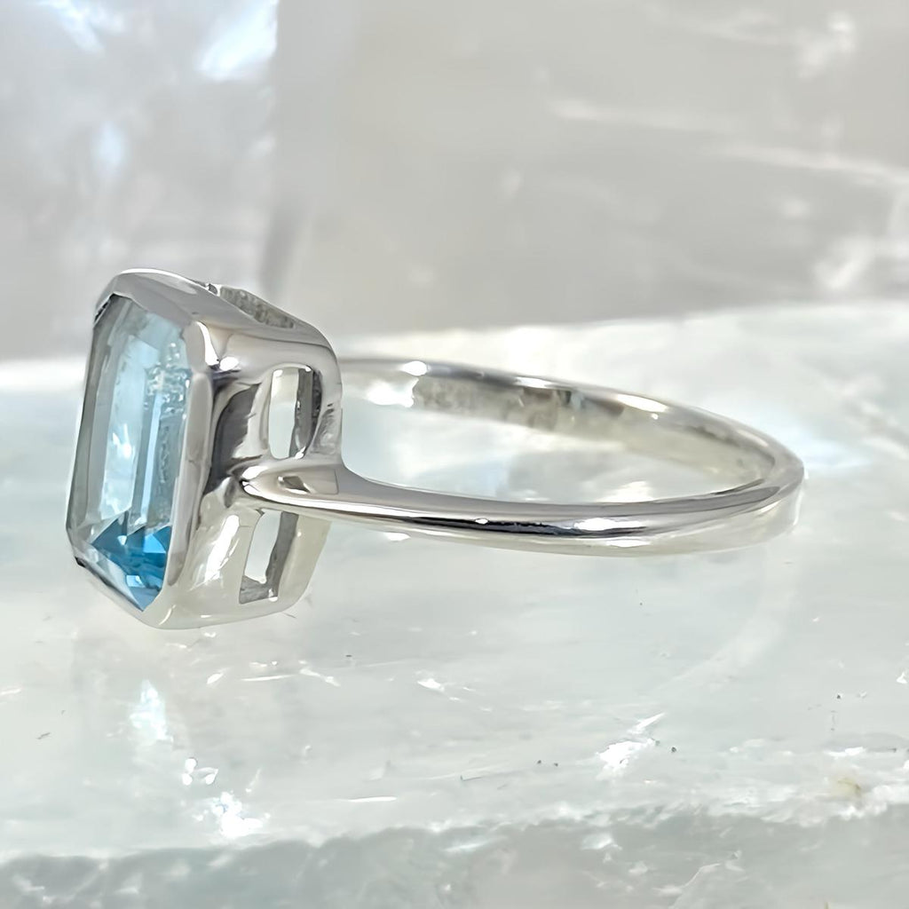 Assorted Gemstone Emerald Cut Ring