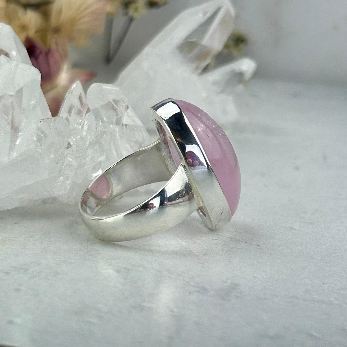 Oval Pink Emerald Ring