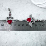 Dagger Through Winged Heart Pendant