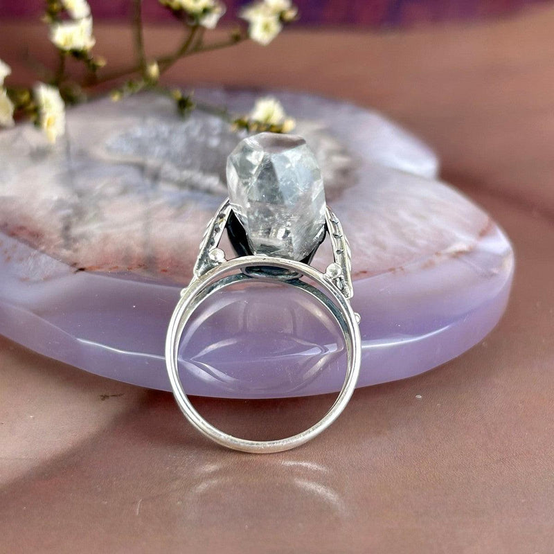 Unique Clear Quartz Ring