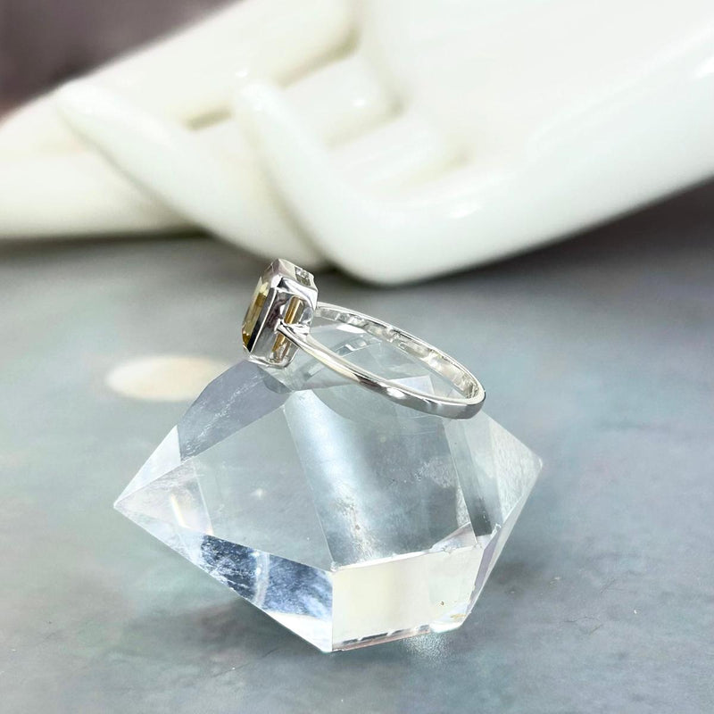 Assorted Gemstone Emerald Cut Ring