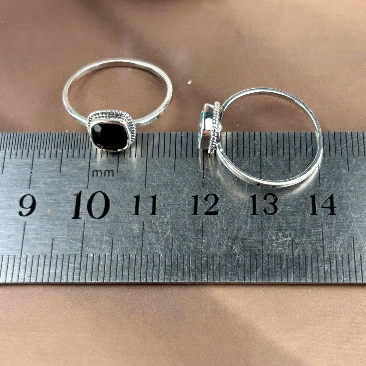 Gemstone Square Cut Ring