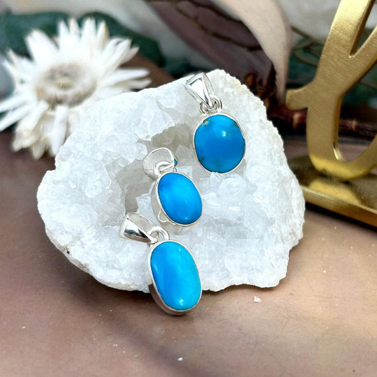 Turquoise Oval Small Pendants