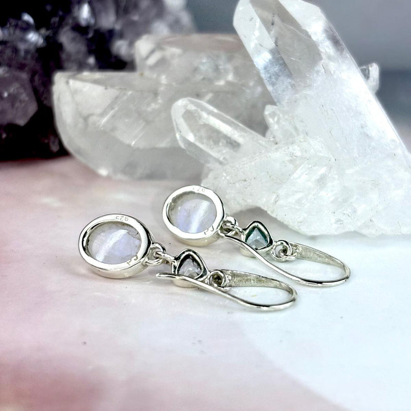 Pale Blue Gemstone Earrings