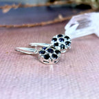 Sapphire Flower Earrings