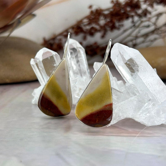 Mookaite Teardrop Drop Earrings