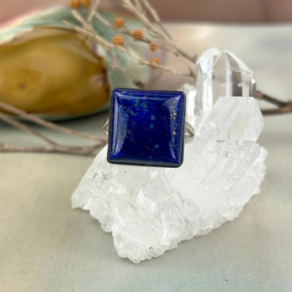 Square Stone Silver Ring