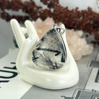 Tourmalated Quartz Sterling Silver Pendant
