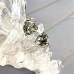 Green Amethyst Stud Earrings