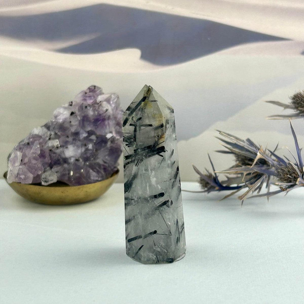 Tourmalated Quartz Crystal Points