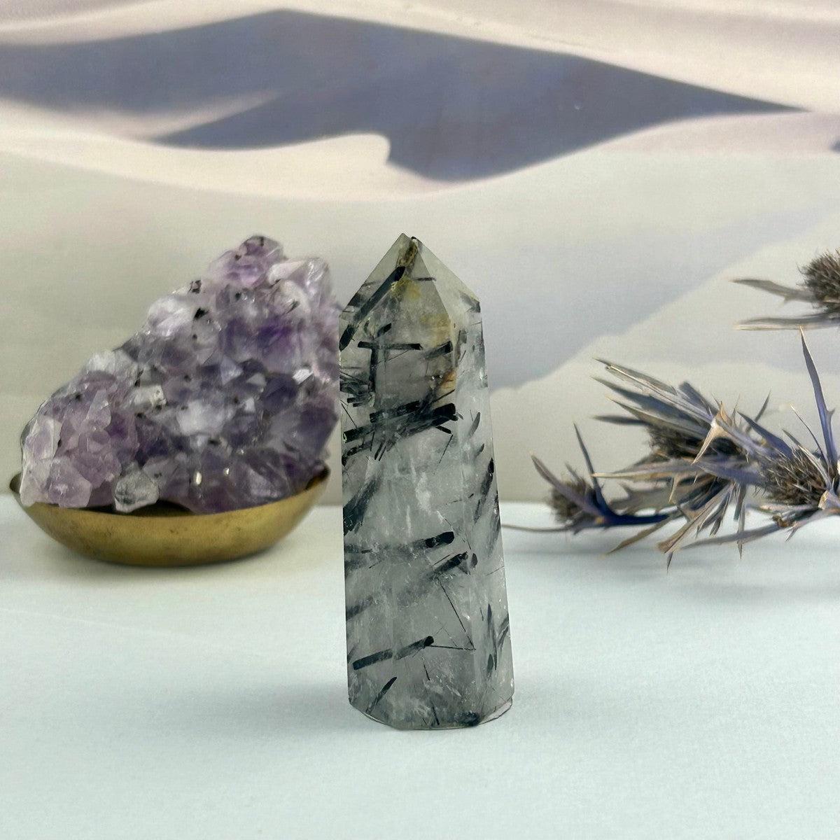 Tourmalated Quartz Crystal Points