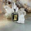 Smokey Lemon Quartz with Phantom inclusions Rectangle Ornate Pendants