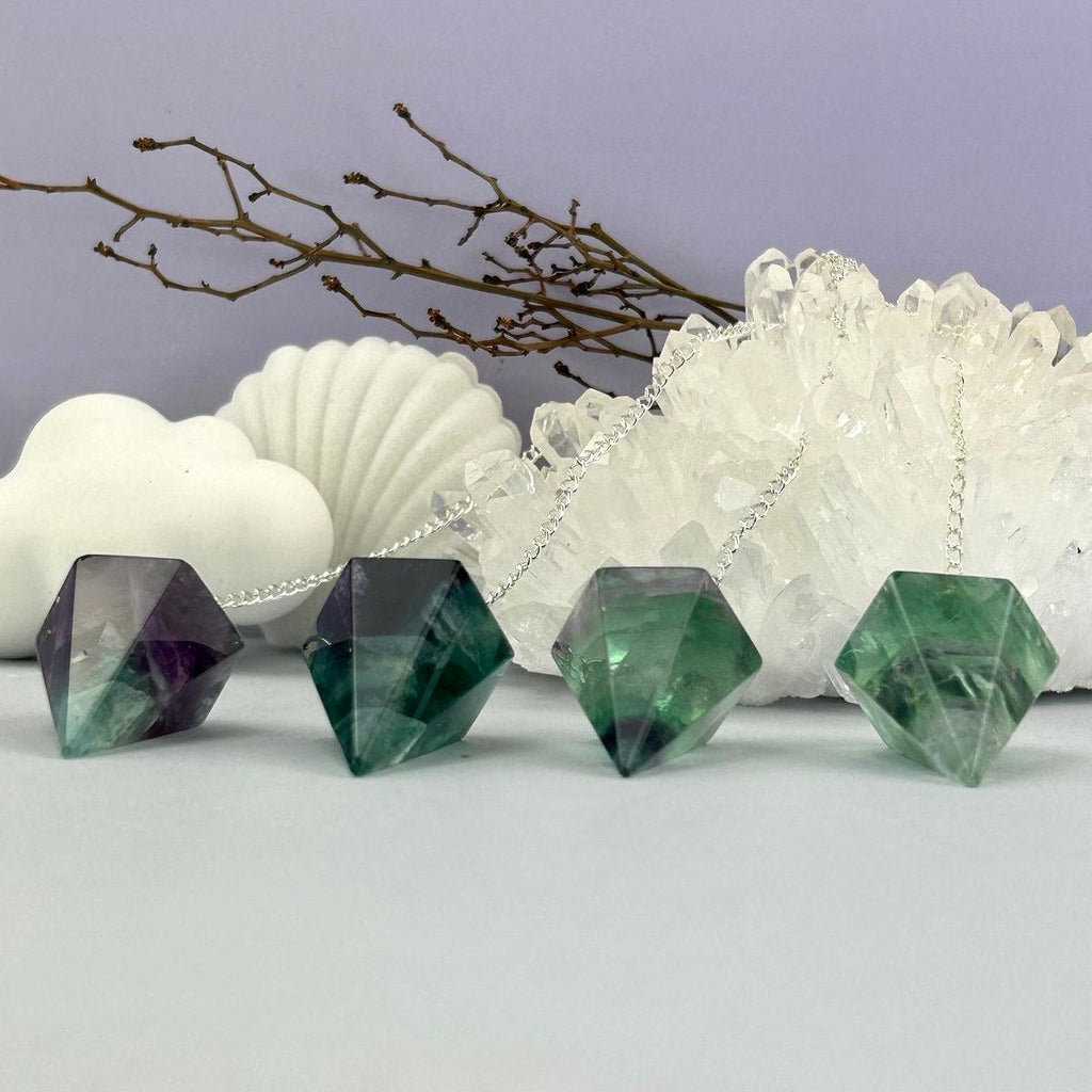 Green And Purple Crystal Pendulum