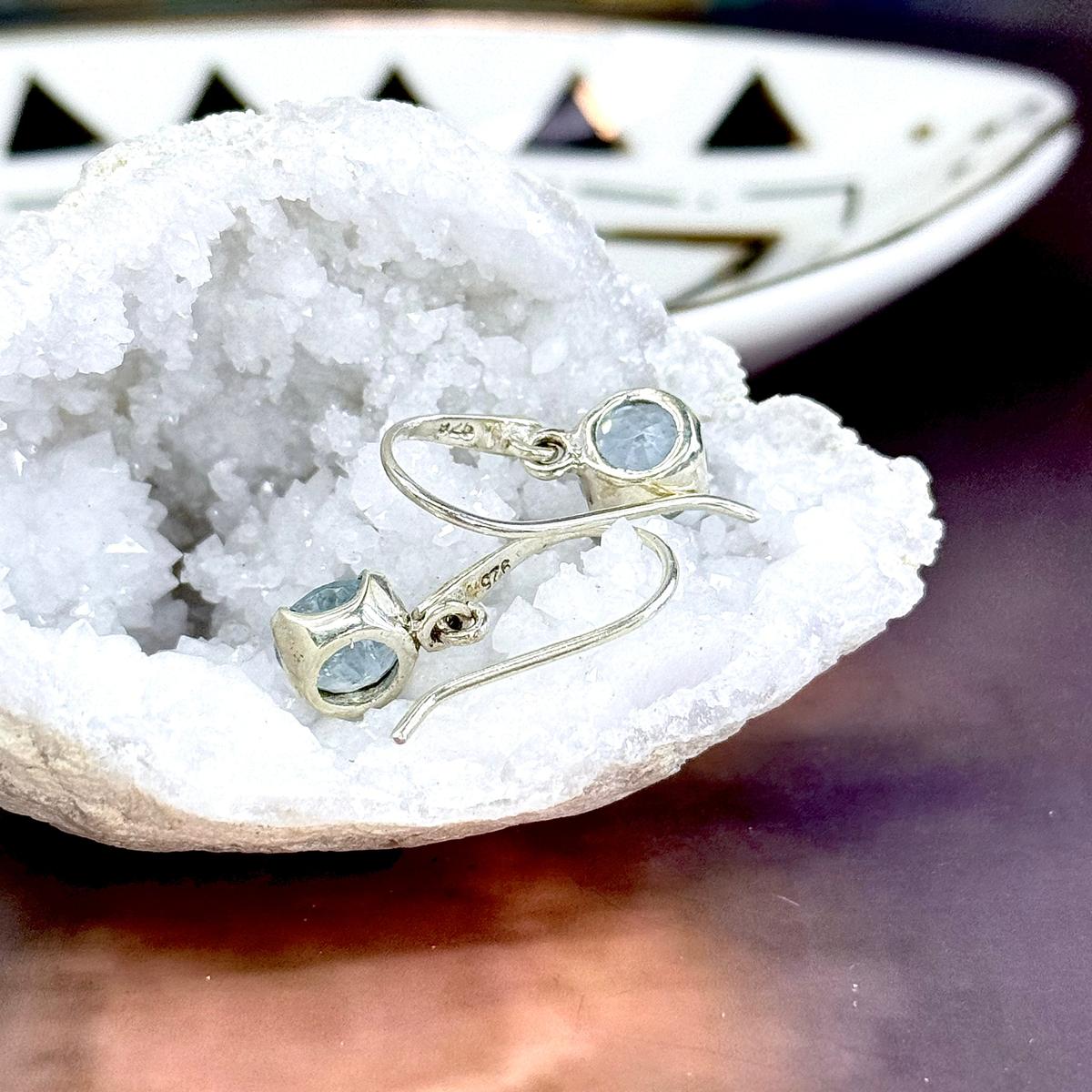 Dainty Aquamarine Earrings