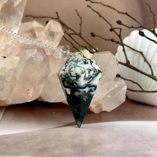 Moss Agate Pendulum