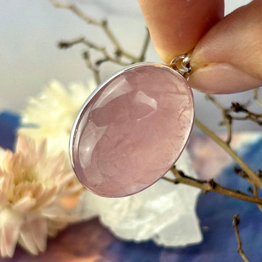Rose Quartz Oval Pendant