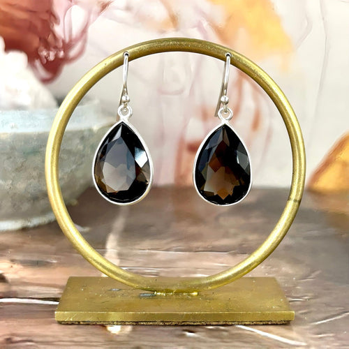 Smoky Quartz Teardrop Earrings