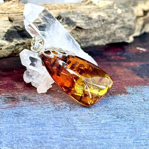 Polished Amber Nugget Pendant