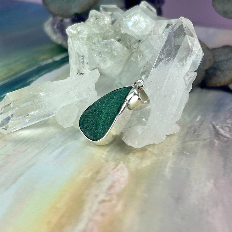 Green Stone Silver Pendant