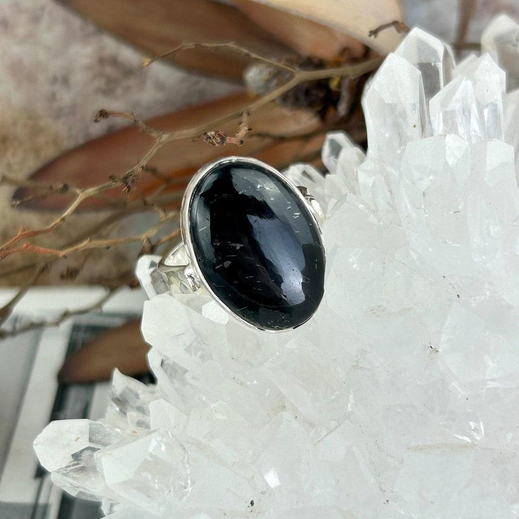 Black Tourmaline Oval Ring