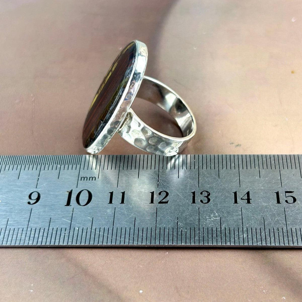 Large Band Size Crystal Ring