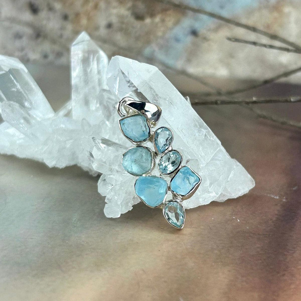 Unique Design Blue Topaz Pendant