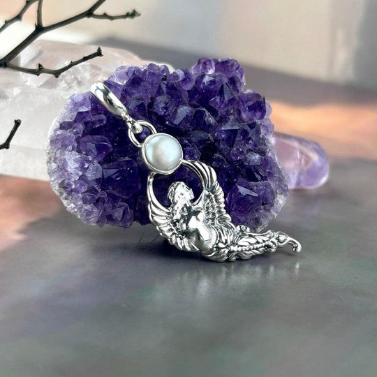 Pearl Winged Goddess Pendant