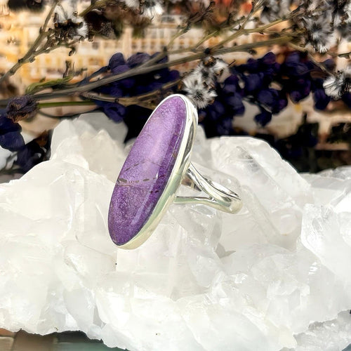 Purpurite Crystal Ring