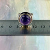 Purple Crystal Silver Ring