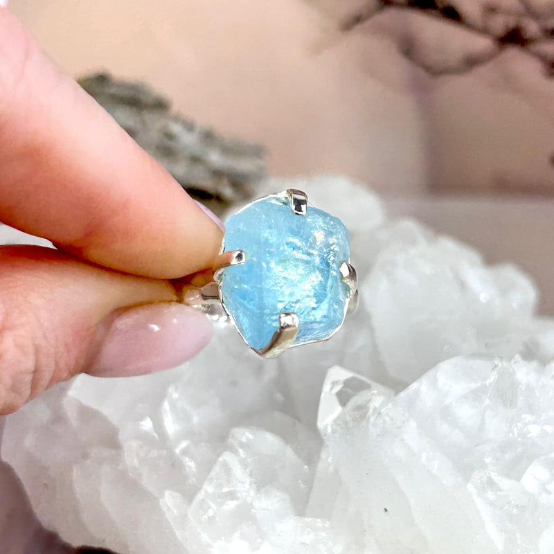 Aquamarine With Rainbow Flashes