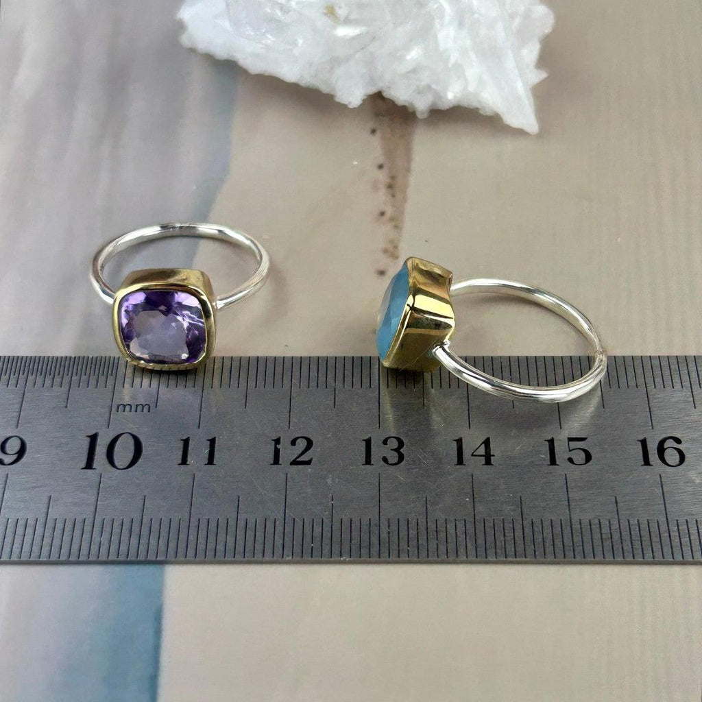 Gemstone In Mixed Metal Ring