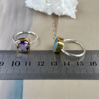 Gemstone In Mixed Metal Ring
