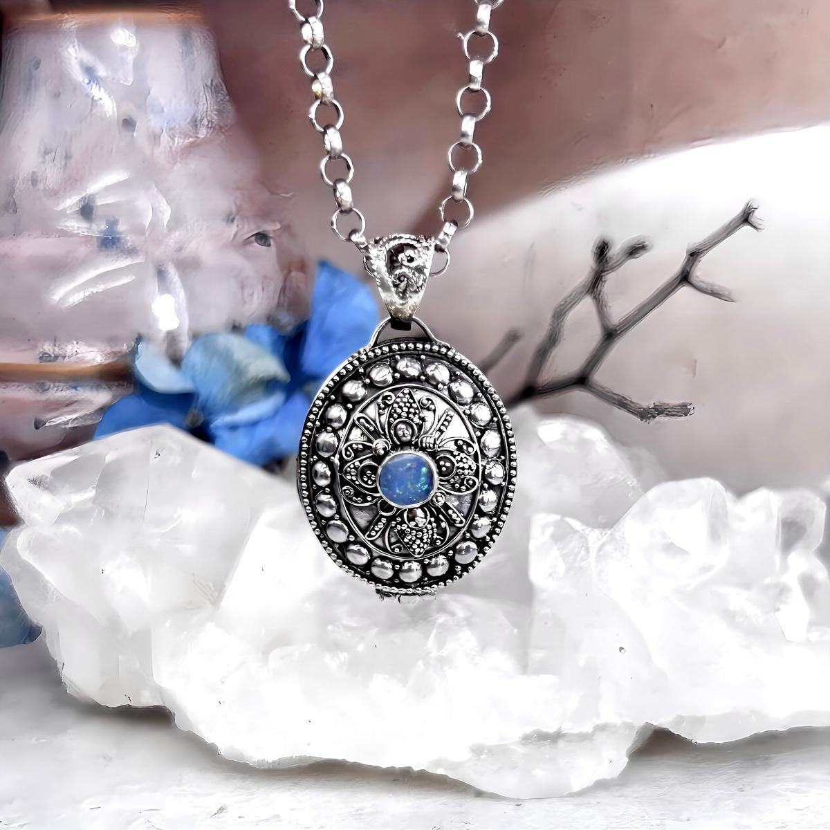 Gemstone Locket Pendant