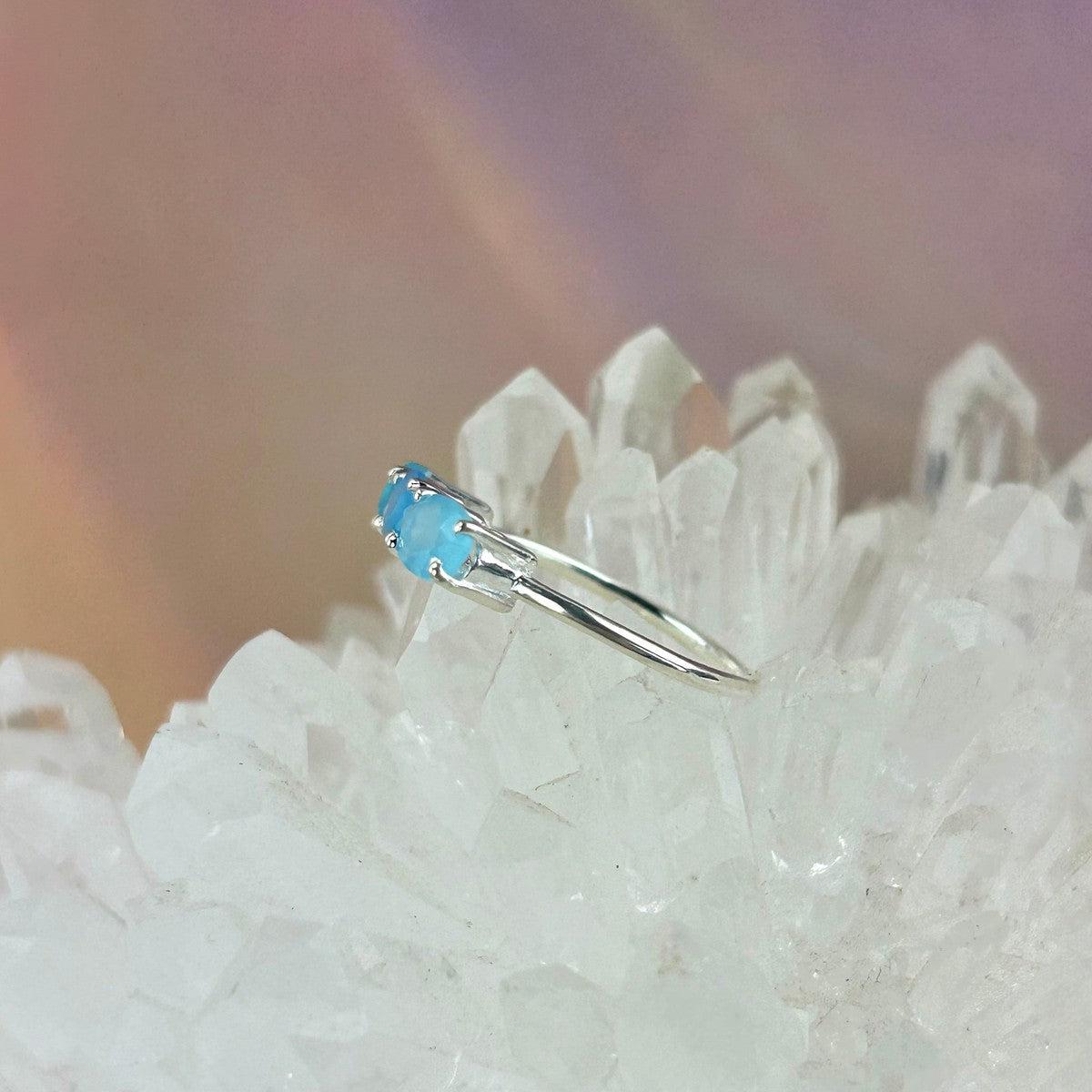Assorted Gemstone Three Stone Stacker Rings