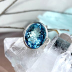 Blue Gemstone Silver Ring