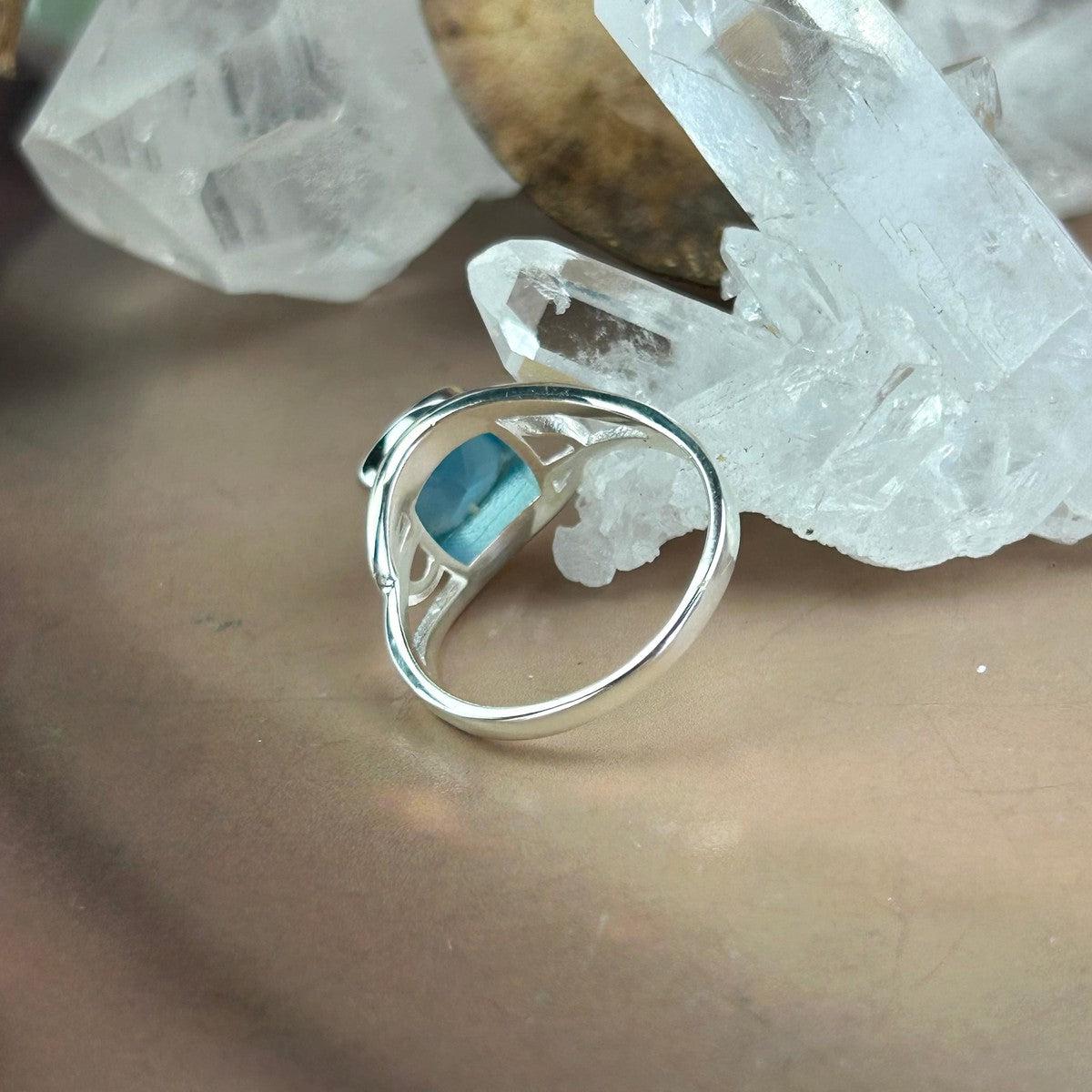 Vibrant Crystal Silver Ring