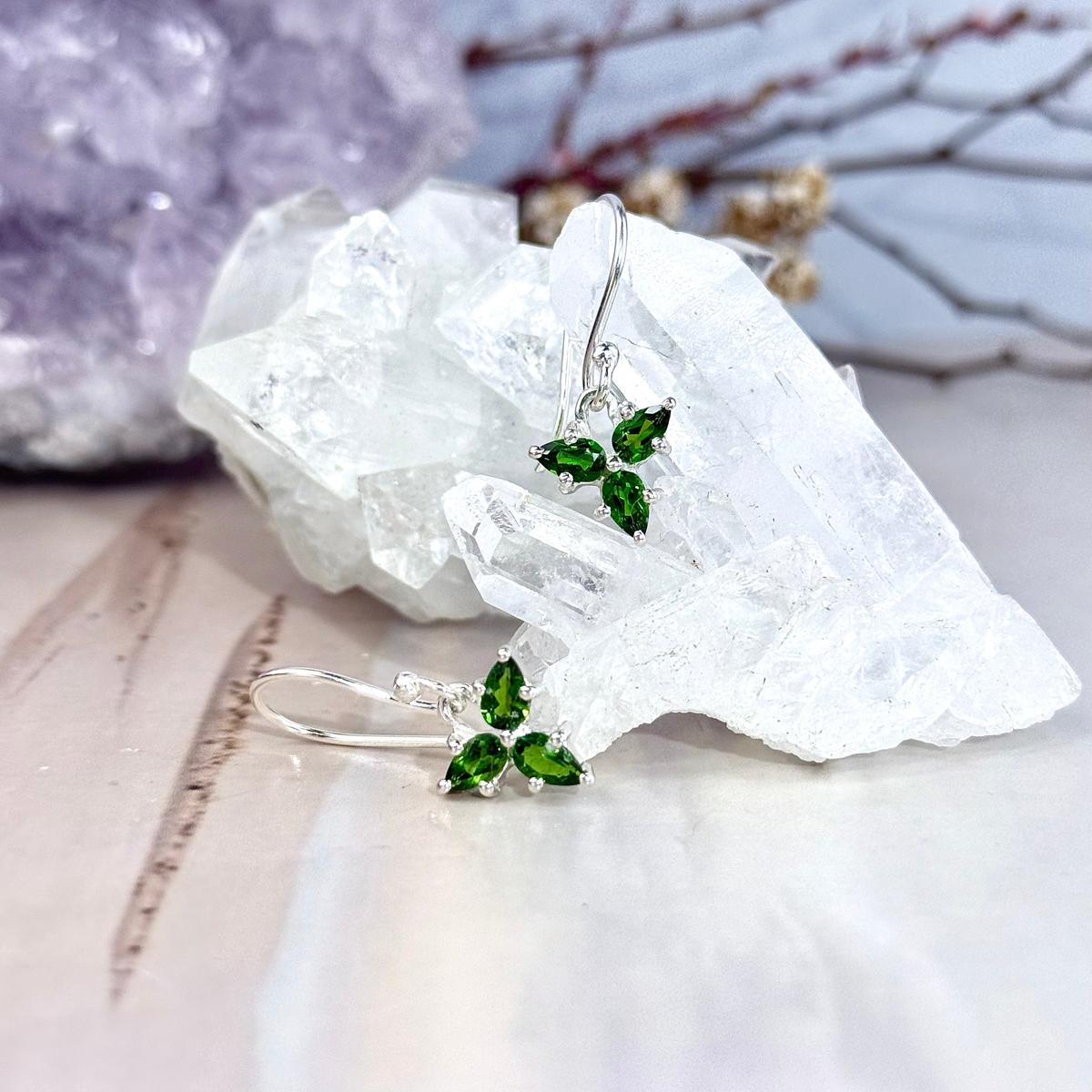 Chrome Diopside Earrings