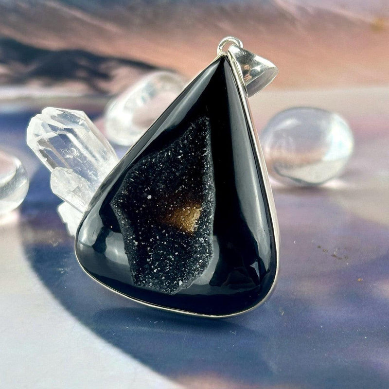 Large Druzy Crystal Pendant