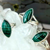 Marquise Shape Malachite Ring