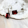 Delicate Garnet Drop Earrings