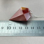 Red Stone Silver Pendulum