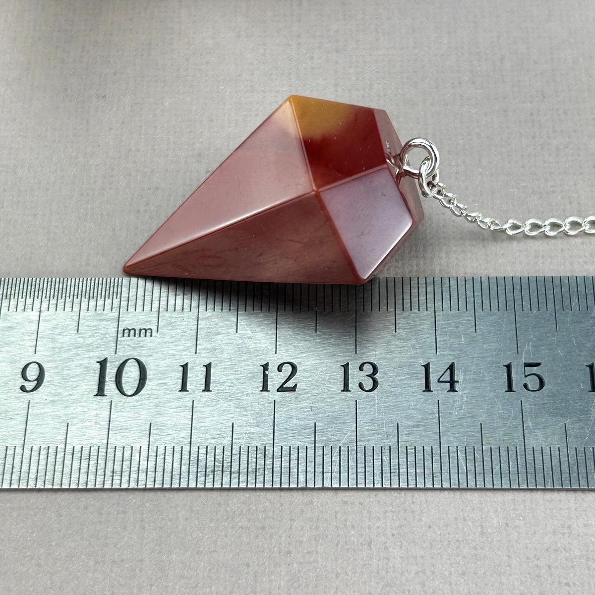 Red Stone Silver Pendulum