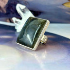 Bold Labradorite Crystal Ring