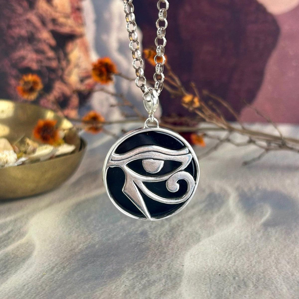 Black Onyx Eye Of Horus Pendant