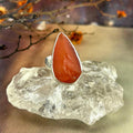 Carnelian Teardrop Shaped Ring
