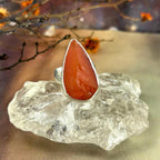 Carnelian Teardrop Shaped Ring