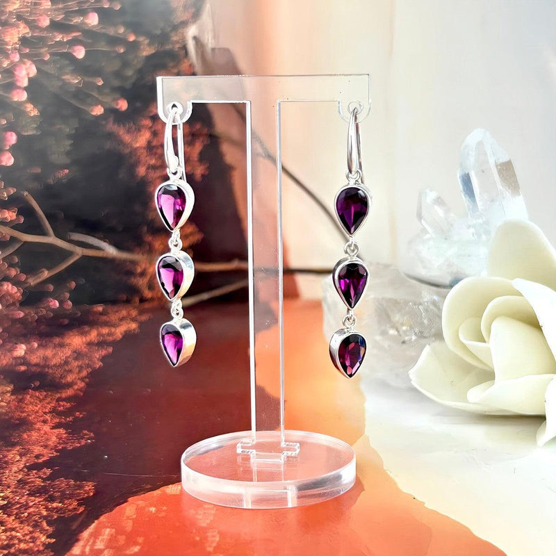 Pink Tourmaline Sterling Silver Earrings