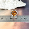 Baltic Cognac Amber Round Etched Ring